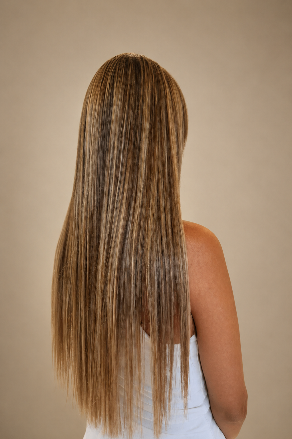 Warmes Naturblond mit feinen Mèches
